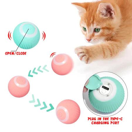 Brinquedo Elétrico para Pets: Bola Interativa Automática com Rotação USB