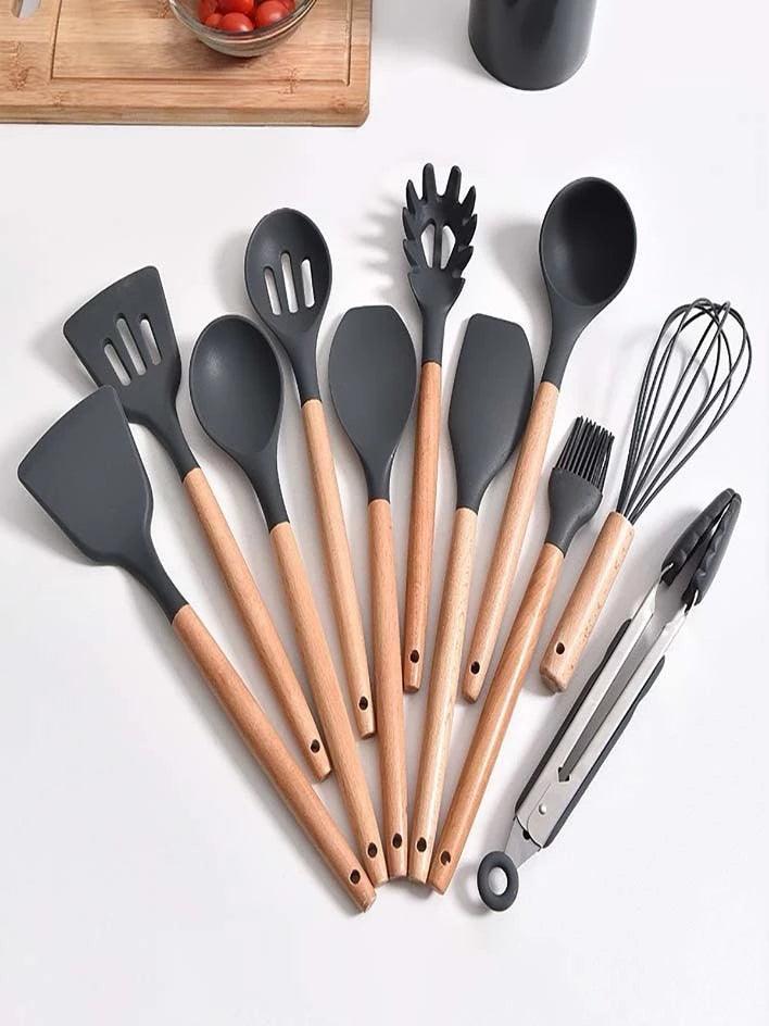 Kit Utensílios MasterChef: Silicone Premium & Madeira